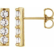 Load image into Gallery viewer, 1/2 CTW Lab-Grown Diamond Bar Earrings