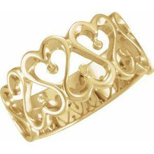 Load image into Gallery viewer, 10 mm Heart Design Band