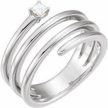 Load image into Gallery viewer, 1/10 CTW Diamond Freeform Ring