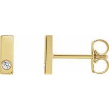 Load image into Gallery viewer, .06 CTW Diamond Bar Earrings