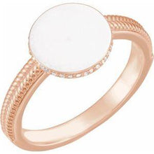 Load image into Gallery viewer, .07 CTW Diamond 10 mm Round Signet Ring