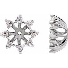 Load image into Gallery viewer, 1/2 CTW Diamond Earring Jackets with 6 mm ID