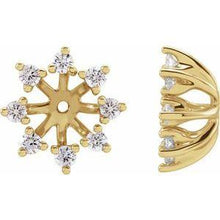 Load image into Gallery viewer, 1/2 CTW Diamond Earring Jackets with 6 mm ID