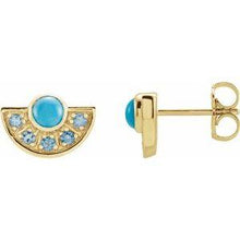 Load image into Gallery viewer, Ethiopian Opal & Pink Sapphire Fan Earrings