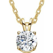 Load image into Gallery viewer, 1/4 CT Lab-Grown Diamond Solitaire 16-18" Necklace