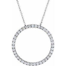 Load image into Gallery viewer, 1 CTW Diamond Circle 18" Necklace