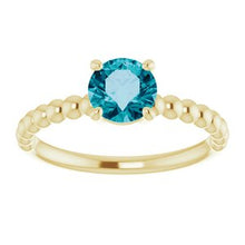 Load image into Gallery viewer, London Blue Topaz Beaded Ring