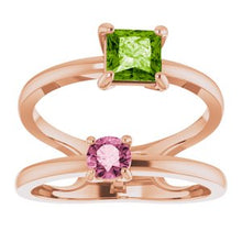 Load image into Gallery viewer, Peridot & Pink Tourmaline Ring