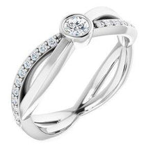 Load image into Gallery viewer, 4.1 mm Round 3/8 CTW Diamond Infinity-Inspired Ring