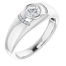 Load image into Gallery viewer, 1/2 CTW Diamond Men's Bezel Ring