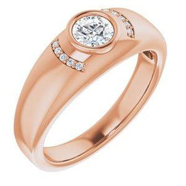 1/2 CTW Diamond Men's Bezel Ring