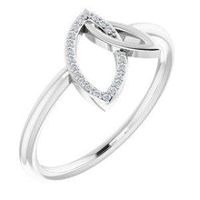 Load image into Gallery viewer, .05 CTW Diamond Double Leaf Ring