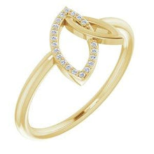 Load image into Gallery viewer, .05 CTW Diamond Double Leaf Ring