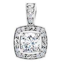 Load image into Gallery viewer, 4 mm Round 1/3 CTW Diamond Pendant
