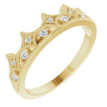 Load image into Gallery viewer, 1/8 CTW Diamond Crown Ring