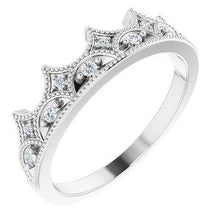 Load image into Gallery viewer, 1/8 CTW Diamond Crown Ring