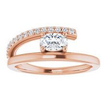 Load image into Gallery viewer, Chatham® Lab-Created Ruby & 1/8 CTW Diamond Ring