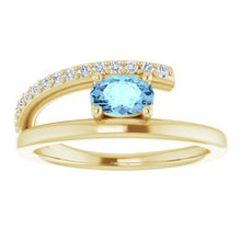 Load image into Gallery viewer, Chatham® Lab-Created Ruby & 1/8 CTW Diamond Ring