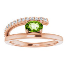 Load image into Gallery viewer, Chatham® Lab-Created Ruby & 1/8 CTW Diamond Ring