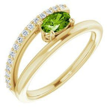 Load image into Gallery viewer, Chatham® Lab-Created Ruby & 1/8 CTW Diamond Ring