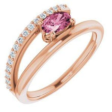 Load image into Gallery viewer, Chatham® Lab-Created Ruby & 1/8 CTW Diamond Ring