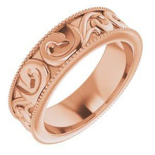 Load image into Gallery viewer, 5 mm Scroll Band with Milgrain