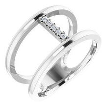 Load image into Gallery viewer, .04 CTW Diamond Negative Space Ring