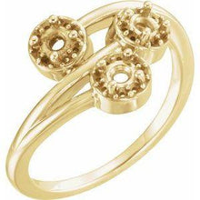 Load image into Gallery viewer, 3/8 CTW Diamond Halo-Style Three-Stone Ring