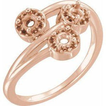 Load image into Gallery viewer, 3/8 CTW Diamond Halo-Style Three-Stone Ring