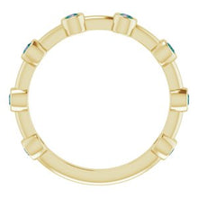 Load image into Gallery viewer, Aquamarine Bezel-Set Bar Ring