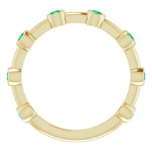 Load image into Gallery viewer, Aquamarine Bezel-Set Bar Ring