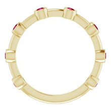 Load image into Gallery viewer, Aquamarine Bezel-Set Bar Ring