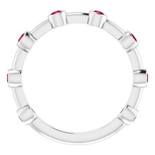 Load image into Gallery viewer, Aquamarine Bezel-Set Bar Ring