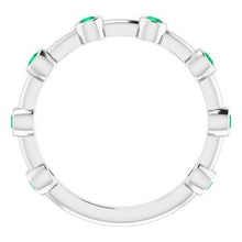 Load image into Gallery viewer, Aquamarine Bezel-Set Bar Ring