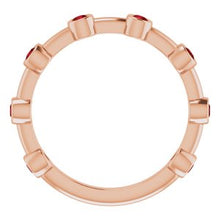 Load image into Gallery viewer, Aquamarine Bezel-Set Bar Ring