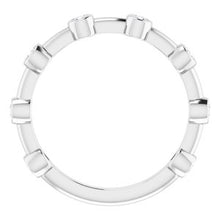Load image into Gallery viewer, Aquamarine Bezel-Set Bar Ring