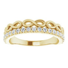 Load image into Gallery viewer, Blue Sapphire Infinity-Inspired Stackable Ring