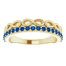 Load image into Gallery viewer, Blue Sapphire Infinity-Inspired Stackable Ring