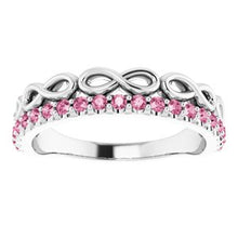 Load image into Gallery viewer, Blue Sapphire Infinity-Inspired Stackable Ring