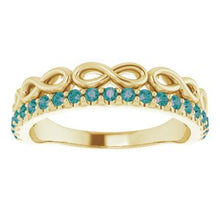 Load image into Gallery viewer, Blue Sapphire Infinity-Inspired Stackable Ring