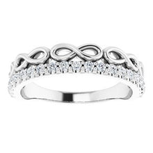 Load image into Gallery viewer, Blue Sapphire Infinity-Inspired Stackable Ring