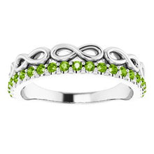 Load image into Gallery viewer, Blue Sapphire Infinity-Inspired Stackable Ring