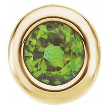 Load image into Gallery viewer, 4 mm Round Imitation Blue Zircon Birthstone Slide Pendant