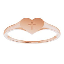 Load image into Gallery viewer, Heart & Cross Ring
