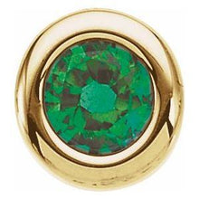 Load image into Gallery viewer, 4 mm Round Imitation Blue Zircon Birthstone Slide Pendant