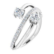 Load image into Gallery viewer, 3/4 CTW Diamond Two-Stone Ring