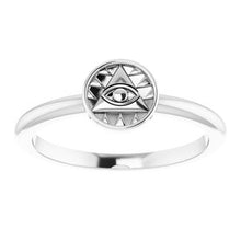 Load image into Gallery viewer, Stackable Eye of Providence Ring