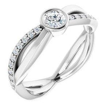 Load image into Gallery viewer, 4.1 mm Round 3/8 CTW Diamond Infinity-Inspired Ring