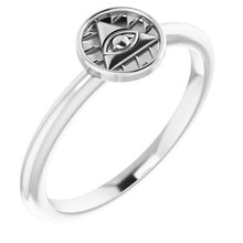Load image into Gallery viewer, Stackable Eye of Providence Ring
