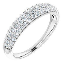Load image into Gallery viewer, 1/2 CTW Diamond Pavé Anniversary Band